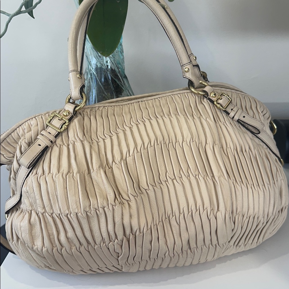 Coach Madison Ruched Leather Satchel - Picture 4 of 12